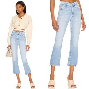 MOTHER- The Insider Crop Step Fray Jeans in Limited Edition Size 28 Light Wash